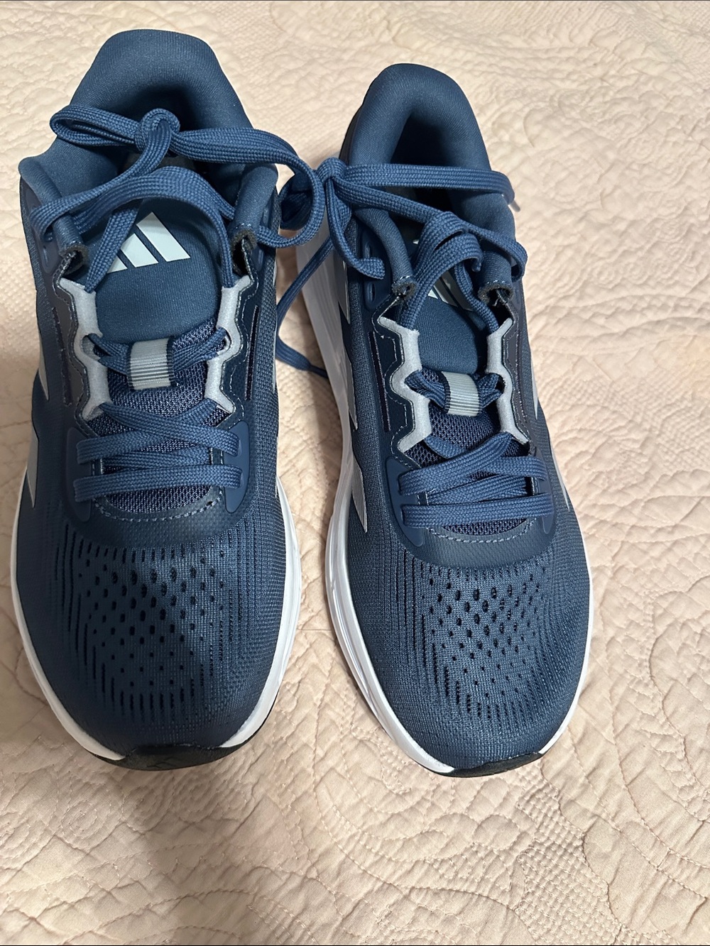 adidas Navy Blue Athletic Sneakers with White Accents
